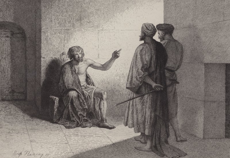 Johannes der Täufer im Gefängnis von after Albert Robida