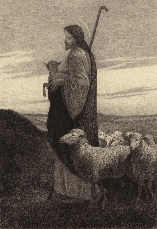 Der gute Hirte von after Albert Robida