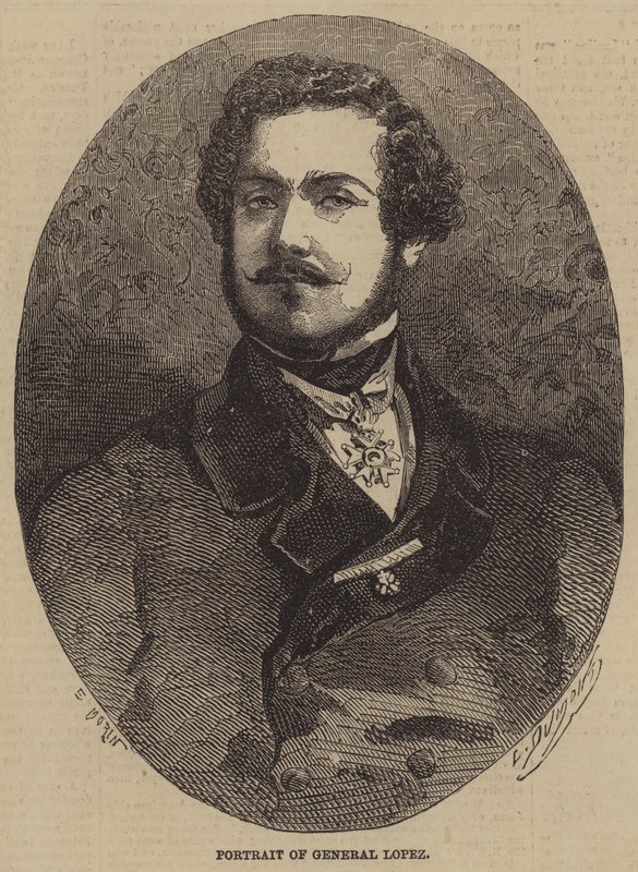 Porträt von General Lopez von after Edmond Morin