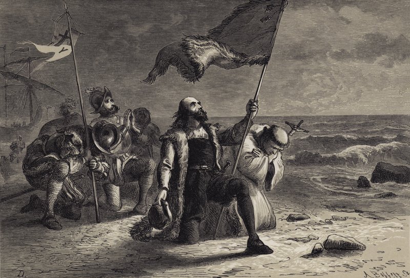 Die Landung von Kolumbus von after Felix Octavius Carr Darley