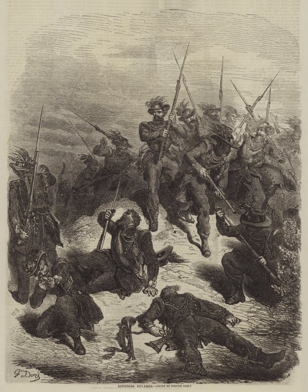 Sardische Scharfschützen von Gustave after Dore