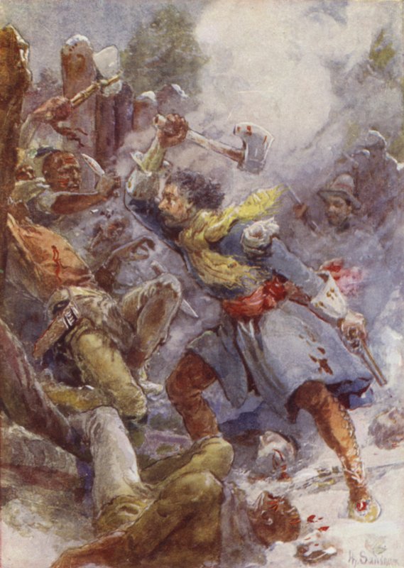 Verteidigung von Long Sault von after Henry Sandham