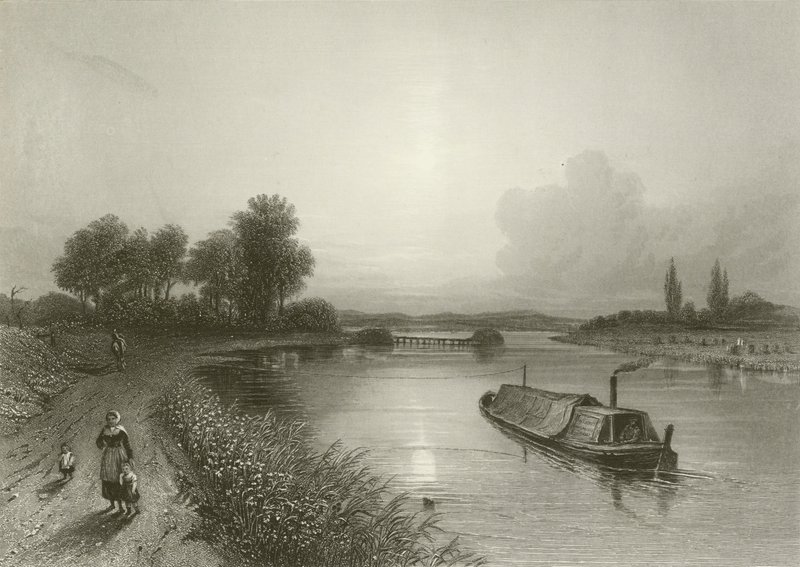 Fluss Trent, nahe Wighnor von Henry after Warren