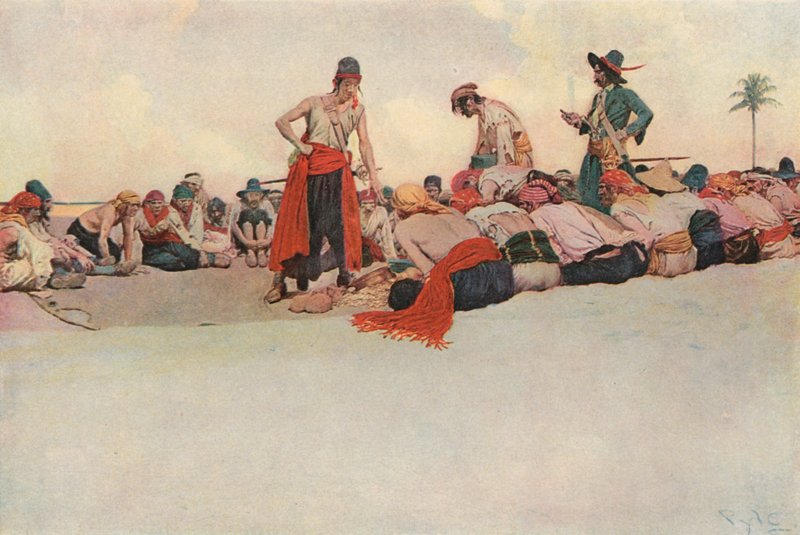 So wurde der Schatz geteilt von after Howard Pyle