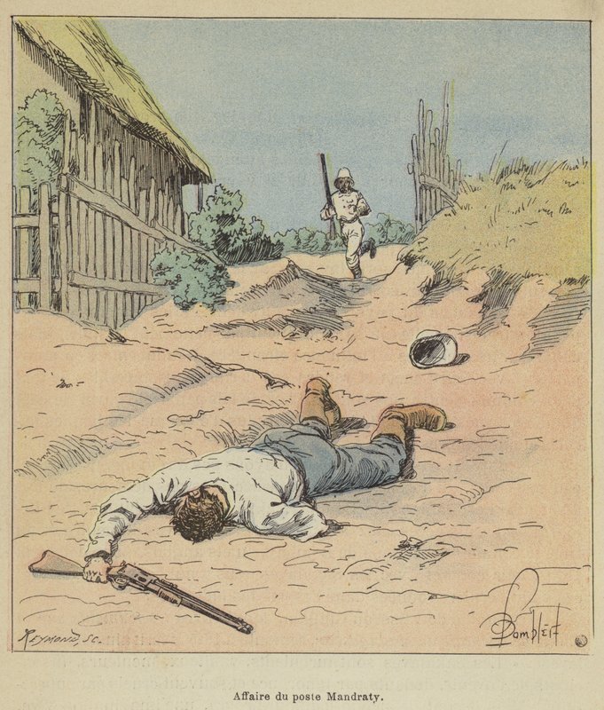 Vorfall am Posten Mandraty von after Louis Charles Bombled