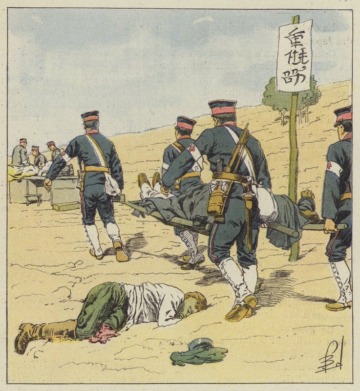 Japanische Sanitäter von after Louis Charles Bombled