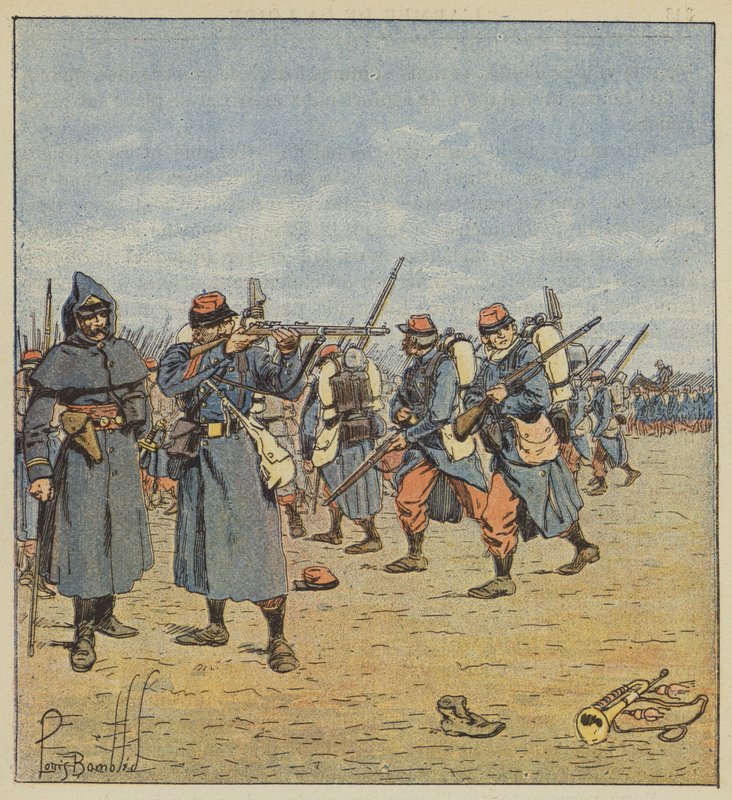 Rückzugskampf von after Louis Charles Bombled