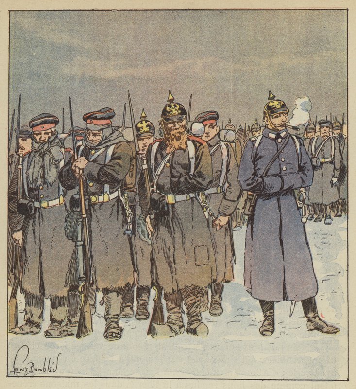 Notlage einiger preußischer Truppen von after Louis Charles Bombled