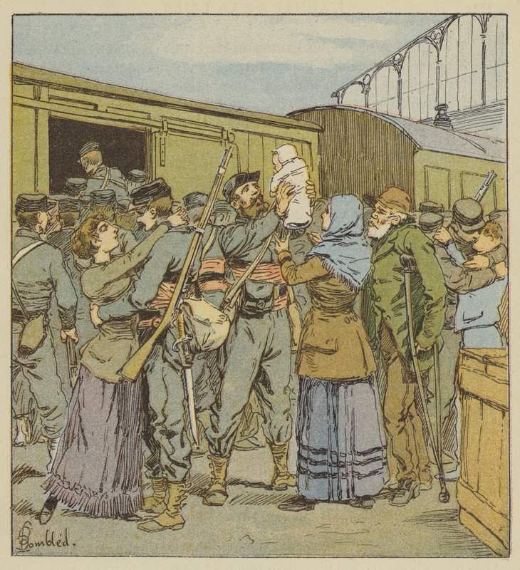 Einschiffung der Freischärler von Paris von after Louis Charles Bombled