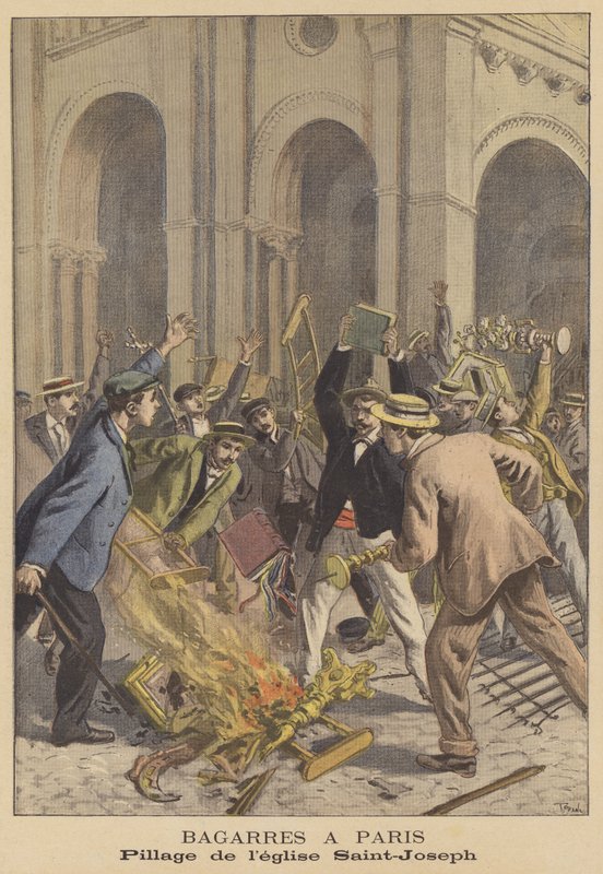 Unruhen in Paris von after Oswaldo Tofani