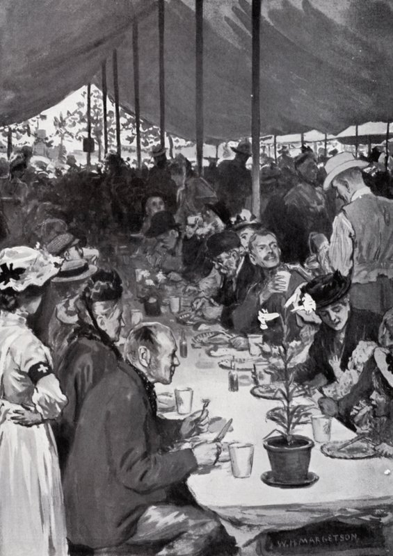 Das Abendessen des Königs in Fulham von after William Henry Margetson